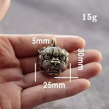 Латунный большеглазый храбрый колокольчик, управляемый головой, антиквариат и старые аксессуары