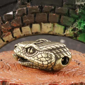 Латунный брелок-подвеска в виде змеи, подвески, аксессуары для самостоятельного изготовления, паракорд, подвеска для плетения браслетов