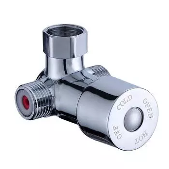 Латунный/цинковый хромированный трубчатый термостатический кран, смесительный клапан для холодной и горячей воды, картриджи для крана с регулятором температуры воды в ванной комнате G1/2