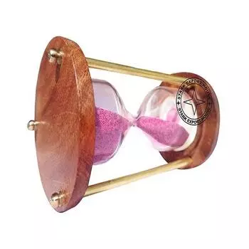 Латунный деревянный песочный таймер, песочные часы, часы 15,24 см, лучше всего подходит для подарка