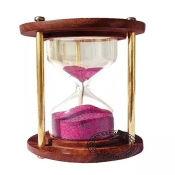 Латунный деревянный песочный таймер, песочные часы, часы 15,24 см, лучше всего подходит для подарка