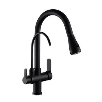 Латунный фильтр Кухонный смеситель Матовый никель