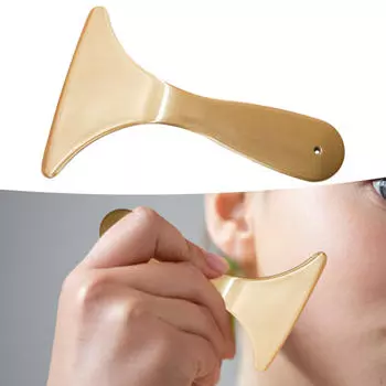 Латунный инструмент Гуа Ша, Медный скребковый массаж, Ручной, Многофункциональный, Портативный, Массаж лица Гуаша