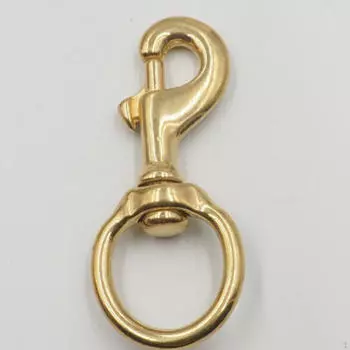 Латунный карабин с пряжкой-крючком, многофункциональный портативный поворотный люверс, брелок для ключей, зажим для рюкзака 1.4cmx7.8cm