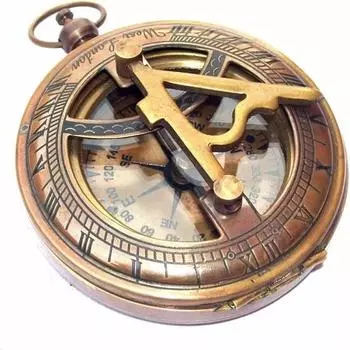 Латунный карманный компас для путешествий, походов, кемпинга, прогулок, карманный с кнопкой, солнечный