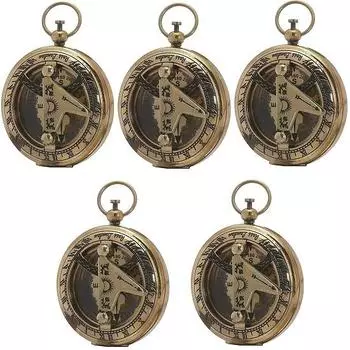 Латунный карманный компас для солнечных часов, античная отделка, направленный магнитный компас для солнечных часов
