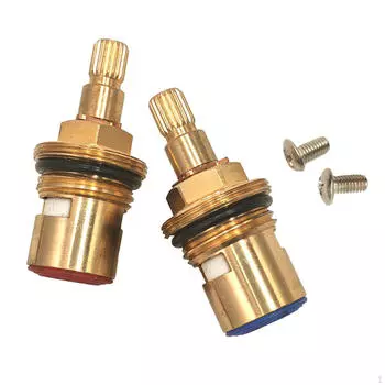 Латунный керамический стержень, дисковые картриджи для ванной комнаты, кухни, кран с холодной водой, устойчивый к капанию 1 pair