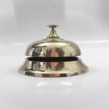 Звонок для ресепшена из латуни, элегантный гостиничный звонок, настольный звонок, домашний декор 8,89 см