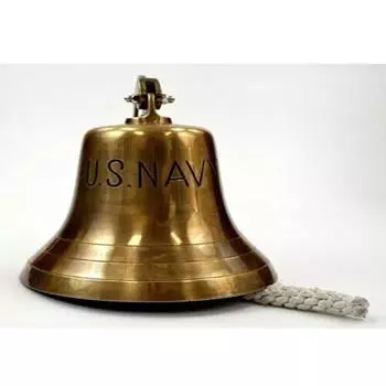 Латунный колокольчик ВМС США, античная отделка, дверной звонок для домашнего декора, старинный латунный колокольчик ручной работы как