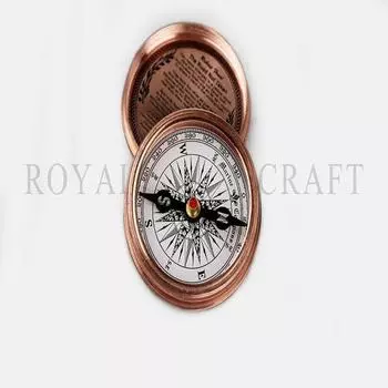 Компас из латуни в стиле поэмы от Стэнли Лондона — гравированный сувенир на тему морской навигации на все случаи жизни