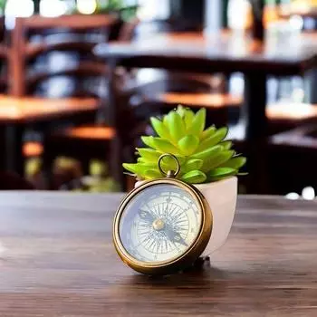 Латунный компас 5,08 см. Уникальный свадебный подарок ручной работы. Элегантность и точность навигации. Рождественский подарок для нее.