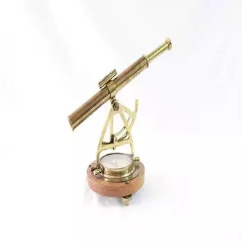 Латунный компас Алидада, теодолит, телескоп, спиртовой уровень, транспортир, навигационный инструмент, декор для стола на морскую тематику, морской подарок