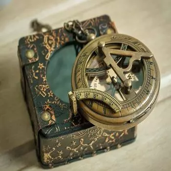Латунный компас для солнечных часов, персонализированный компас, гравированный компас, подарок для него