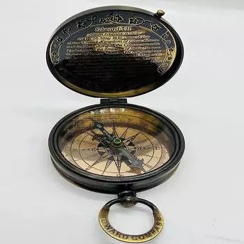 Латунный компас Edward Pocket Compass King And Emperor для моряка, походов, кемпинга, лодочного компаса, подарков для детей, детей, подростков, семьи