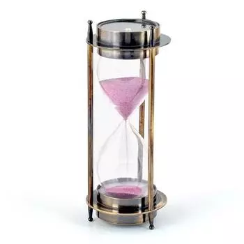 Латунный компас и пятиминутный песочный таймер 19,9 см