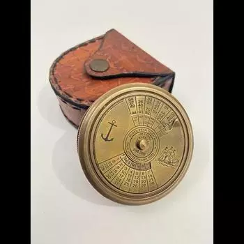 Латунный компас, латунь с гравировкой поэмы Роберта Фроста, 2 дюйма, винтажный стиль, календари на 100 лет с якорным компасом, в кожаном футляре, подарок на Рождество S коричневый