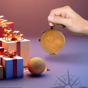 Латунный компас Подарки на годовщину для мужчин Латунный компас Подарок на день рождения для папы Подарок жениху для него Рождественские подарки