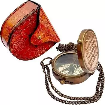 Латунный компас, подарок на выпускной, день конфирмации, крещение, новогодний подарок, день рождения, юбилей, причастие, подарок для кемпинга