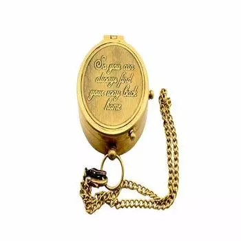 Латунный компас с цепочкой для треккинга/выживания/на открытом воздухе/навигации Карманный компас для подарка