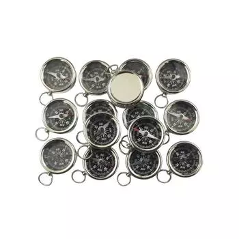 Латунный компас с серебряной отделкой, лот из 50 шт., морской подарок