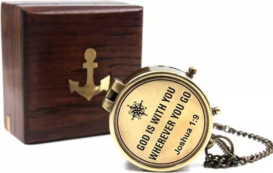 латунный компас старинный морской подарок