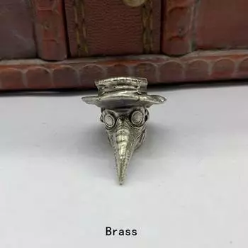 Латунный кулон с ножом «Доктор чумы» ворона, индивидуальный кулон для ключей от машины, модный панк-модный паракорд, веревка, подвеска из бисера, аксессуары