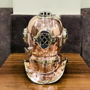 Латунный медный дайверский шлем, копия водолазного шлема ВМС США, латунный дайверский шлем, подарок для ВМС США, подарок мужу