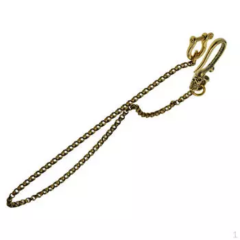 Латунный металлический байкерский кошелек-дальнобойщик, цепочка для ключей, джинсовый брелок, кольца, дюймовые размеры