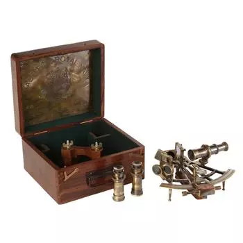 Латунный морской секстан ручной работы, 20,32 см, морской антиквариат, секстан с капитаном морской пехоты