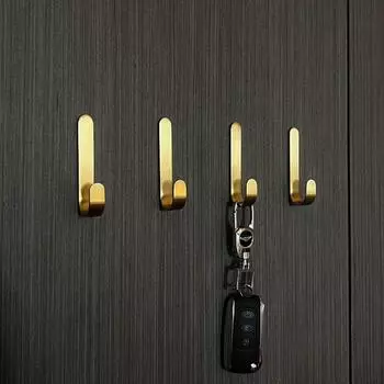 Латунный настенный крючок J-образная вешалка для полотенец настенный крючок для одежды халат S