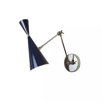 Латунный настенный светильник середины века ручной работы, регулируемый, винтажный, белый, настенный светильник