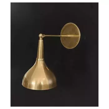 Латунный настенный светильник середины века ручной работы, регулируемый, винтажный, белый, настенный светильник