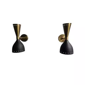 Латунный настенный светильник в деревенском стиле, бра в стиле модерн середины века, итальянский настенный светильник