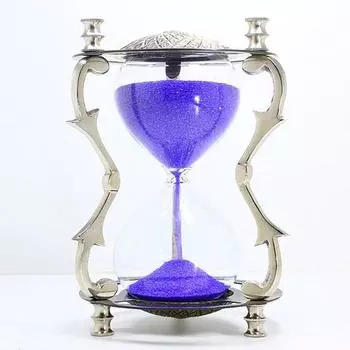 Латунный песочный таймер Песочные часы Часы из песочного стекла Идеально подходят для занятий приготовлением чая Антикварный морской декор 12,7 см