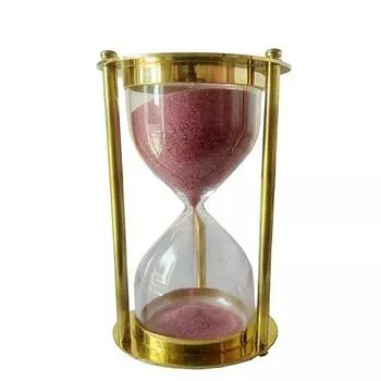 Латунный песочный таймер, стеклянные часы с песочными часами, золотой морской морской подарок