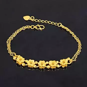 Латунный позолоченный модный универсальный индивидуальный браслет цвета сливы женские ювелирные изделия