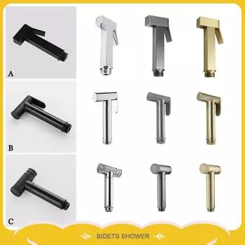 Латунный распылитель для биде, ручной распылитель для туалетного крана, матовый золотой очиститель для туалета, ручной распылитель воды под давлением