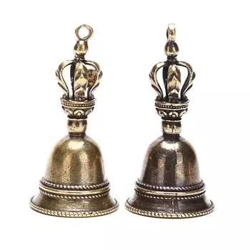 Латунный ремесленный волшебный колокольчик, колокольчик ветра, тибетский бронзовый колокольчик, брелок-подвеска