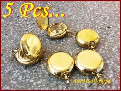 Латунный ручной компас, винтажные мини-карманные компасы 2 дюйма в подарок 100% подлинный подарок