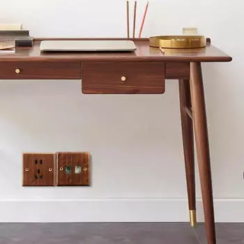 Латунный рычаг переключателя с деревянной крышкой для кафе и гостиной Single Lever