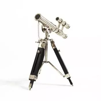 Латунный штатив для телескопа 34 см, двойной ствол, никелированная деревянная подставка для телескопа