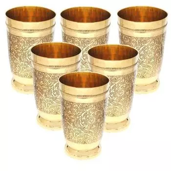 Латунный стакан 280 мл, набор из 6 шт.
