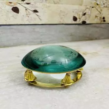 Латунный стол для морской навигации, увеличительное стекло, декор пресс-папье, 10,16 см