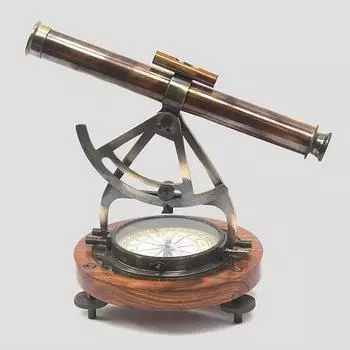 Латунный телескоп с компасом