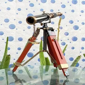 Латунный телескоп-штатив с регулируемой подставкой-штативом, настольный латунный телескоп, подарок для папы, подарок на День святого Валентина