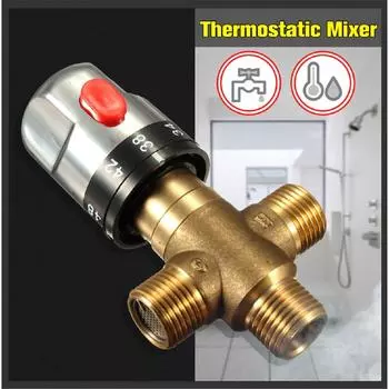 Латунный термостат, регулируемый смесительный клапан, картриджи для крана с контролем температуры воды в ванной комнате