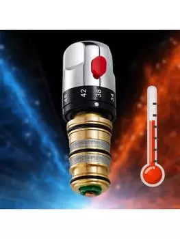 Латунный термостатический смеситель, смеситель для ванной комнаты, термостатический смеситель для управления температурой, улучшение дома