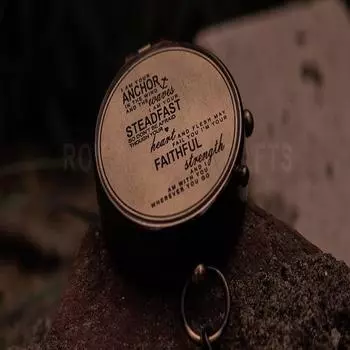 Латунный винтажный морской функциональный компас «Я ТВОЙ ЯКОРЬ»