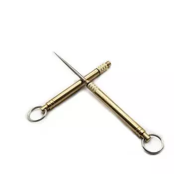 Латунный водонепроницаемый складной титановый сплав интегрированный многофункциональный инструмент для фруктов зубочистка артефакт портативный мини латунный держатель