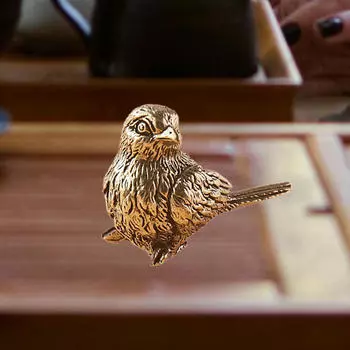 Латунный воробей, украшение для чая, питомец, коллекционный реквизит для фотографий, статуэтка ручной работы, желанная для отеля